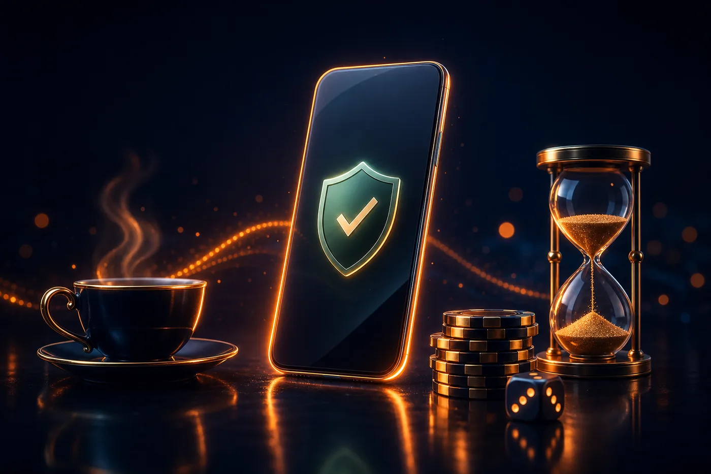 Personne détendue consultant son téléphone à son domicile, symbole d'un jeu maîtrisé